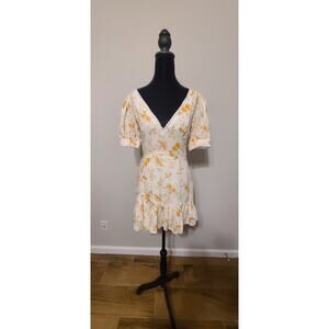 LOVESHACKFANCY Lena Floral Ruffle Mini Dress Size Small EUC Coquette